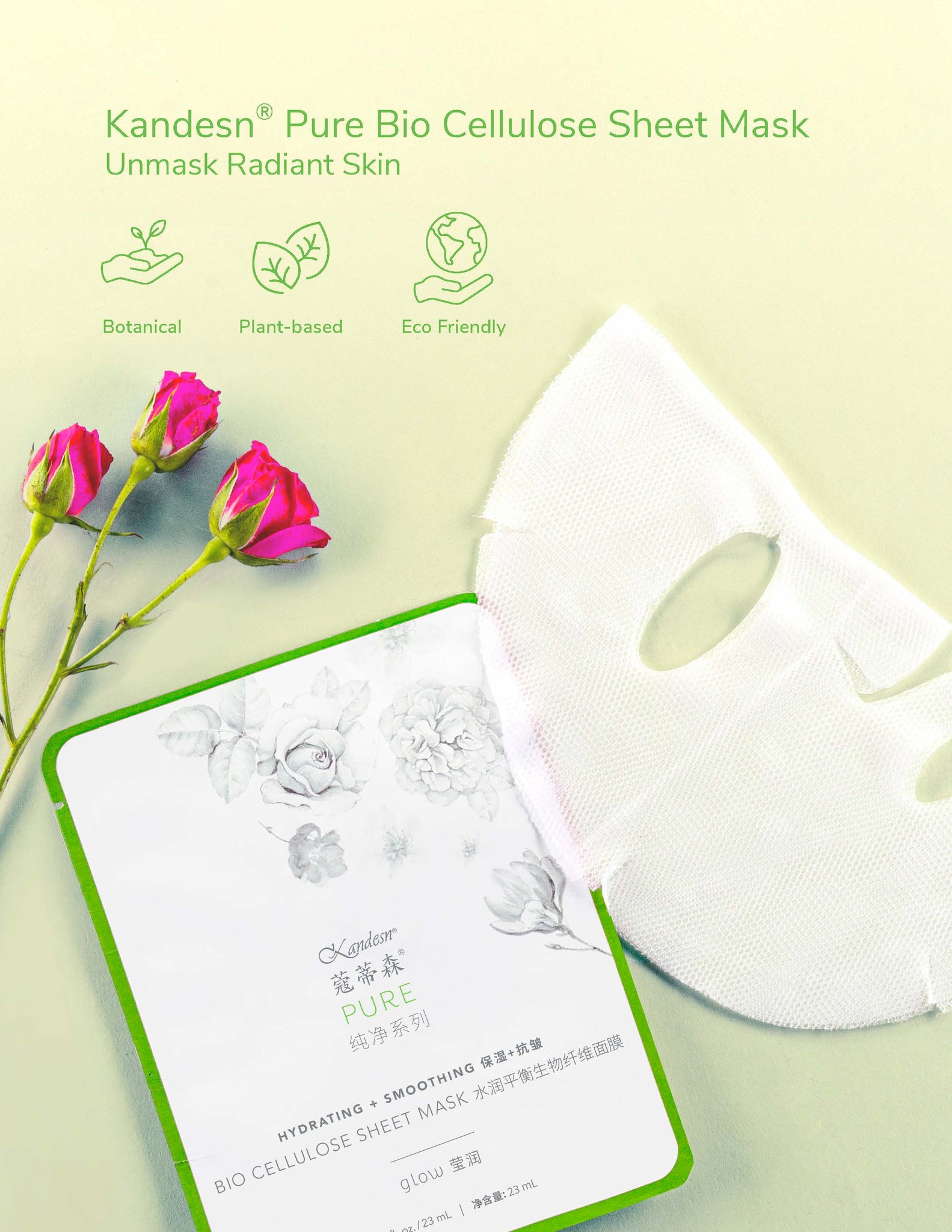 Kandesn® Pure Bio Cellulose Sheet Mask 10 sachets/Box – Sunrider Australia